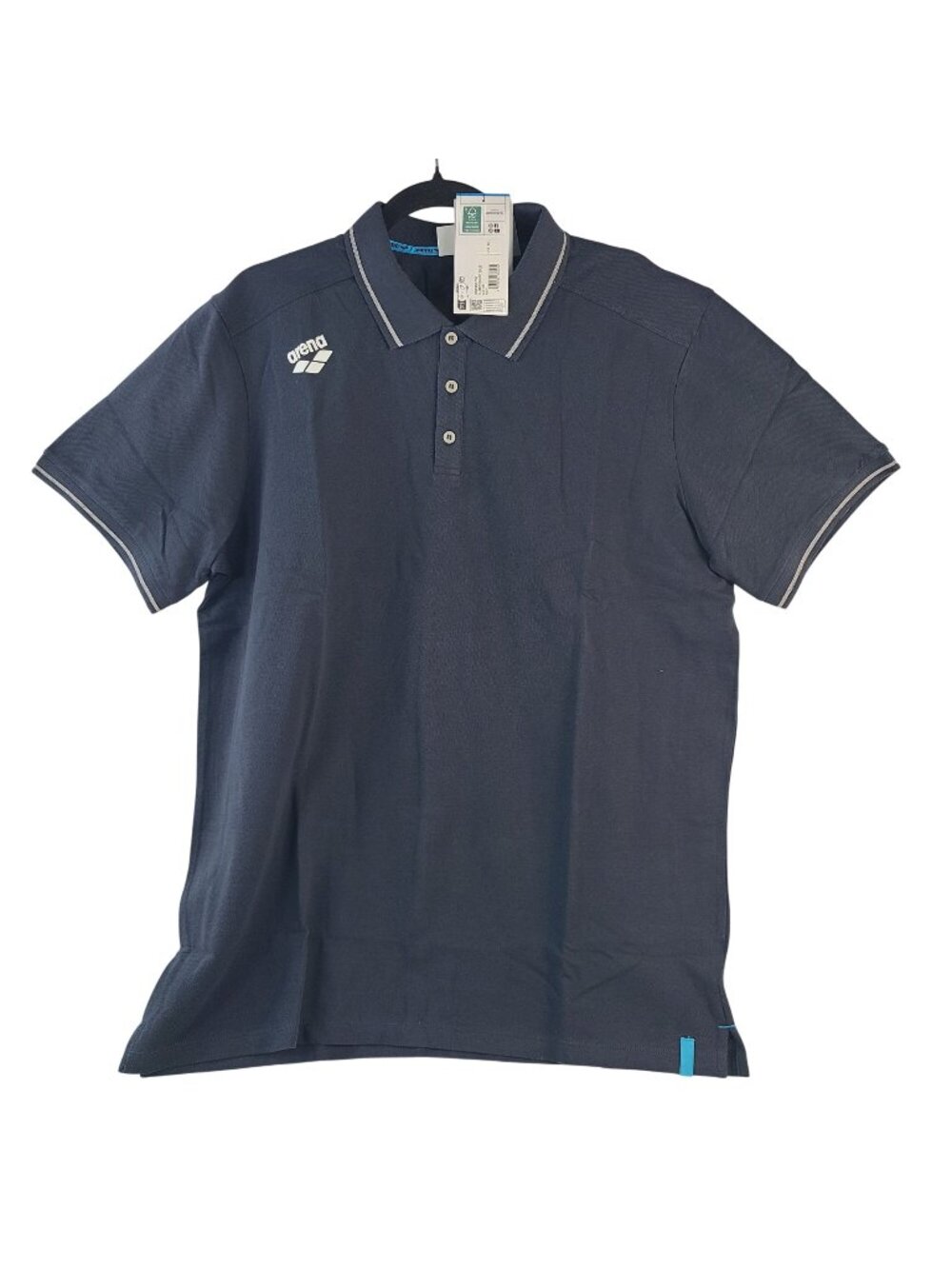 NEW Arena Men's Navy Cotton Polo Shirt Sz XXL FSC-Certified Sustainable Material